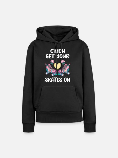 Rollschuhlaufen - Frauen Premium Bio Hoodie - Schwarz