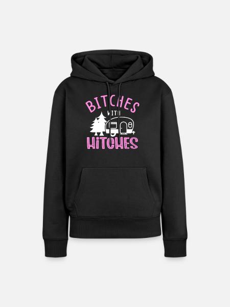 Wohnmobil-Camping - Frauen Premium Bio Hoodie - Schwarz