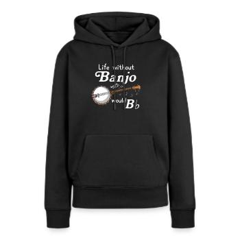 Banjo - Frauen Premium Bio Hoodie - Schwarz - Vorne - Julia (174cm)