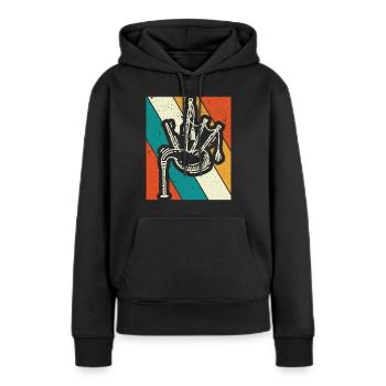 Cornemuse Cornemuse Cornemuse - Sweat à capuche Premium bio Femme - noir - Devant - Julia (174cm)