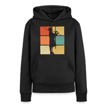 Cornemuse Cornemuse Cornemuse - Sweat à capuche Premium bio Femme - noir - Devant - Julia (174cm)