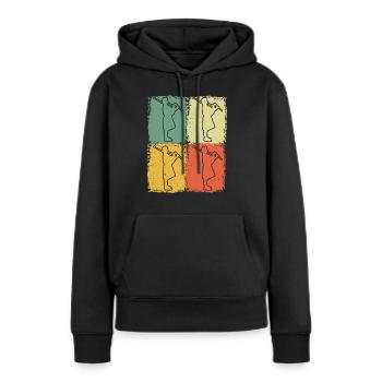 Cornemuse Cornemuse Cornemuse - Sweat à capuche Premium bio Femme - noir - Devant - Julia (174cm)