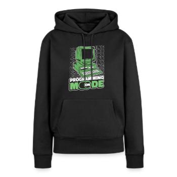 Developer Coder Programmer Computer - Sweat à capuche Premium bio Femme - noir - Devant - Julia (174cm)