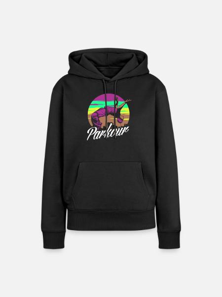 Lustiges Parkourläufer Freerunner Geschenk - Frauen Premium Bio Hoodie - Schwarz