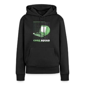 Entwickler Coder Programmierer Rechner - Frauen Premium Bio Hoodie - Schwarz - Vorne - Julia (174cm)