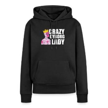 Robotique Ai Robot Cyborg - Sweat à capuche Premium bio Femme - noir - Devant - Julia (174cm)