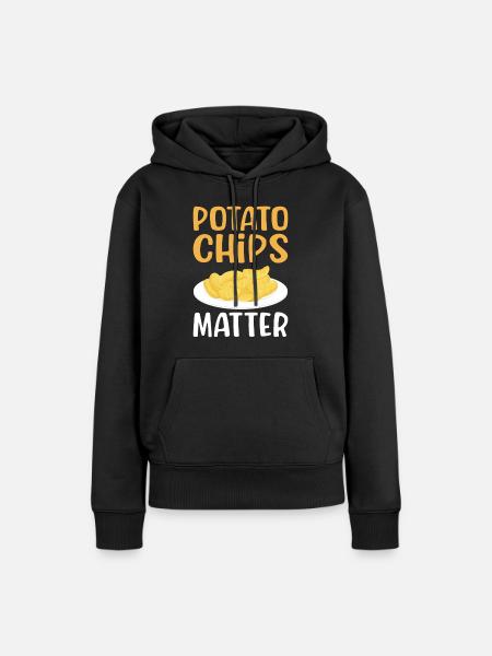 Kartoffelchips Geschenk - Frauen Premium Bio Hoodie - Schwarz