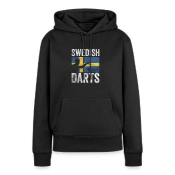 Chilean Darts Hobby Dart Player Vintage Flag - Women’s Premium Organic Hoodie - black - Front - Julia (174cm)