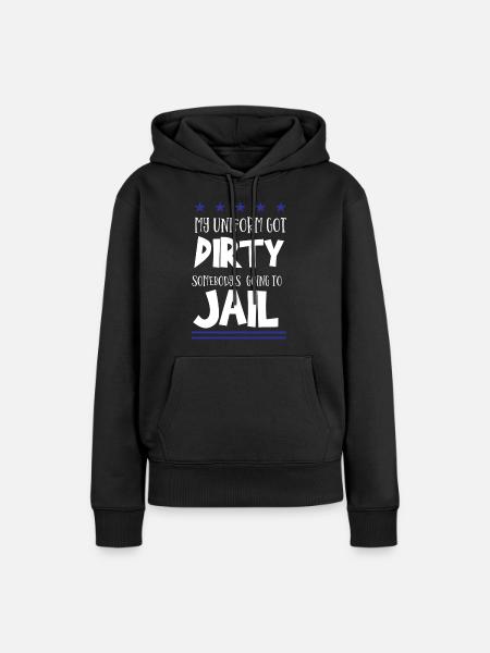 Polizeibeamter Uniformkostüm - Frauen Premium Bio Hoodie - Schwarz