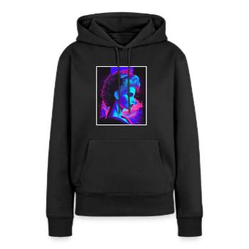 Vaporwave Griechische Mythologie Gott Neon Olymp - Frauen Premium Bio Hoodie - Schwarz - Vorne - Julia (174cm)