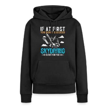 Fallschirmspringen, Fallschirmspringer - Frauen Premium Bio Hoodie - Schwarz - Vorne - Julia (174cm)