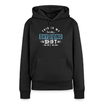 Fallschirmspringen, Fallschirmspringer - Frauen Premium Bio Hoodie - Schwarz - Vorne - Julia (174cm)