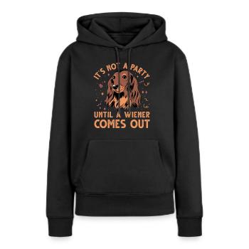 Dachshund Geschenk Dixie Wiener Doxie Dackel - Frauen Premium Bio Hoodie - Schwarz - Vorne - Julia (174cm)