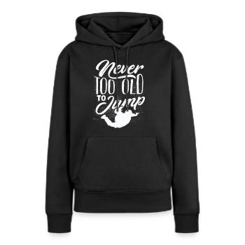Fallschirmspringen, Fallschirmspringer - Frauen Premium Bio Hoodie - Schwarz - Vorne - Julia (174cm)