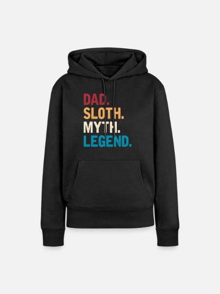 Faultier Liebhaber Faultier Geschenk - Frauen Premium Bio Hoodie - Schwarz