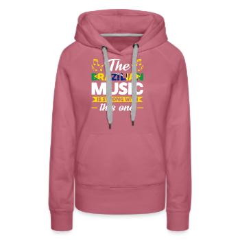 La musique brésilienne est forte avec celui-ci - Sweat à capuche Premium bio Femme - mauve - Devant - Isabella (175cm)