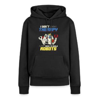Robotique Ai robot - Sweat à capuche Premium bio Femme - noir - Devant - Julia (174cm)
