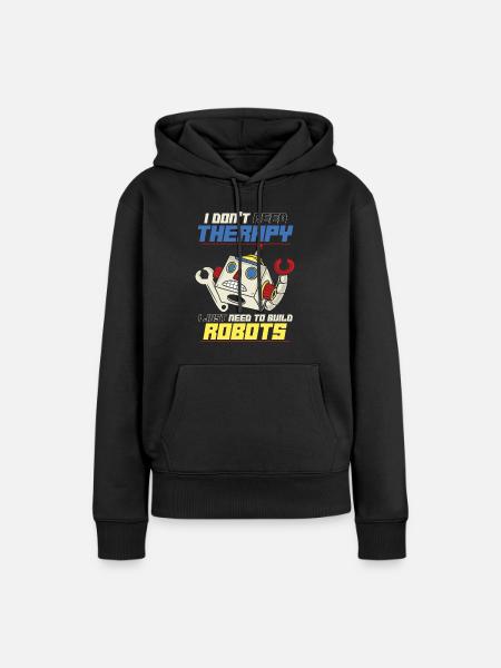Robotik Ai Roboter - Frauen Premium Bio Hoodie - Schwarz