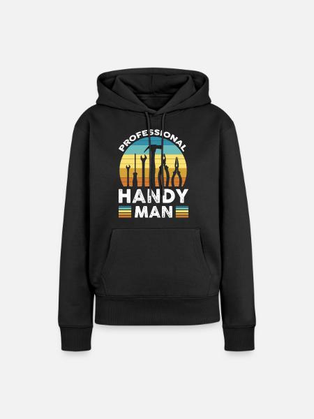 Professioneller Handwerker - Frauen Premium Bio Hoodie - Schwarz
