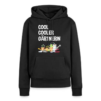 Garten Spruch Hobby Gärtnerin Geschenkidee - Frauen Premium Bio Hoodie - Schwarz - Vorne - Julia (174cm)