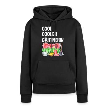Garten Spruch Hobby Gärtnerin Geschenkidee - Frauen Premium Bio Hoodie - Schwarz - Vorne - Julia (174cm)