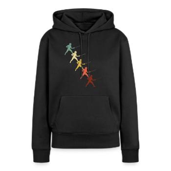 Fencing Vintage Fencing Fencing - Women’s Premium Organic Hoodie - black - Front - Julia (174cm)