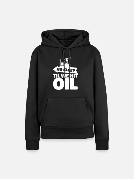 Ölfeld Bohrinsel Anlage - Frauen Premium Bio Hoodie - Schwarz