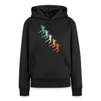 Handballerin Handballspielerin Frauen Handball - Frauen Premium Bio Hoodie - Schwarz - Vorne - Julia (174cm)
