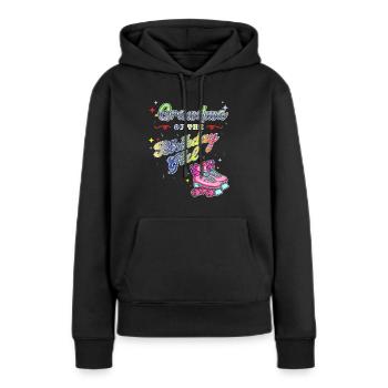Inline Skater - Frauen Premium Bio Hoodie - Schwarz - Vorne - Julia (174cm)