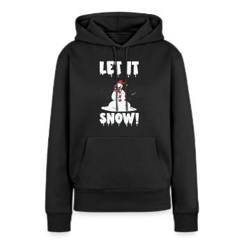 Halloween Gruseliger Schneemann Gespenstischer - Frauen Premium Bio Hoodie - Schwarz - Vorne - Julia (174cm)
