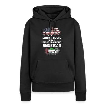 Né émirati Émirats arabes unis - Sweat à capuche Premium bio Femme - noir - Devant - Julia (174cm)