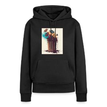 Müll Pflanzen Verschmutzung Umwelt Klima - Frauen Premium Bio Hoodie - Schwarz - Vorne - Julia (174cm)