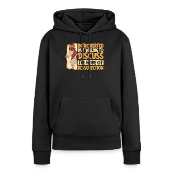 Christ Christentum - Frauen Premium Bio Hoodie - Schwarz - Vorne - Julia (174cm)