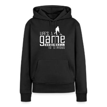 Broadway, Musical, Nerd de théâtre - Sweat à capuche Premium bio Femme - noir - Devant - Julia (174cm)