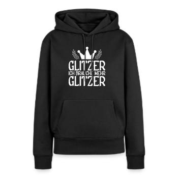 Prinzessin Funkeln - Frauen Premium Bio Hoodie - Schwarz - Vorne - Julia (174cm)