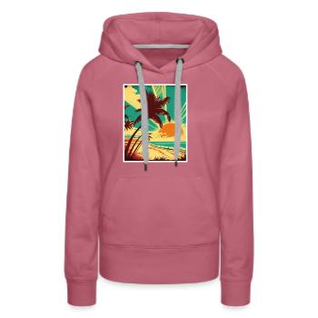 Quoi de neuf Plages Beach Célébrations des vacances d’été - Sweat à capuche Premium bio Femme - mauve - Devant - Isabella (175cm)