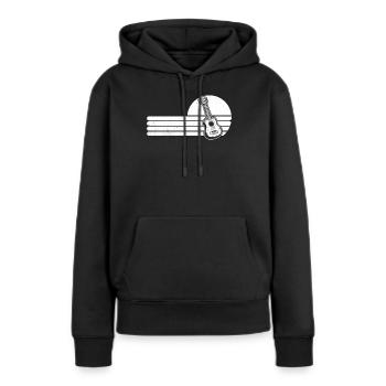 Ukulélé Ukulélé Joueur Ukulélé Ukuléléliste - Sweat à capuche Premium bio Femme - noir - Devant - Julia (174cm)