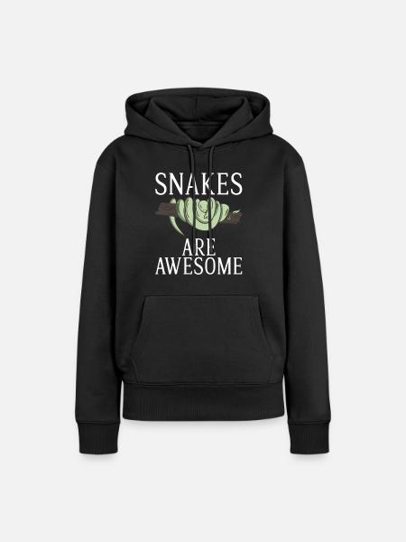 Schlange Geschenk Schlangenliebhaber - Frauen Premium Bio Hoodie - Schwarz