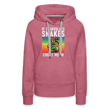 Schlange Geschenk Schlangenliebhaber - Frauen Premium Bio Hoodie - Malve - Vorne - Isabella (175cm)