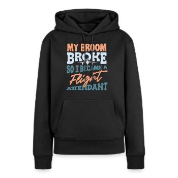 Agents de bord, pour les agents de bord, agents de bord - Sweat à capuche Premium bio Femme - noir - Devant - Julia (174cm)