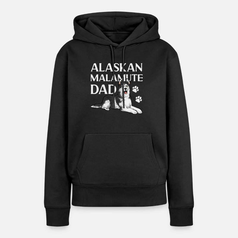 Chien Malamute d’Alaska - Sweat à capuche Premium bio Femme - noir