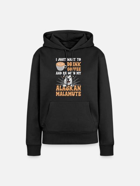 Alaskan Malamute Hund - Frauen Premium Bio Hoodie - Schwarz