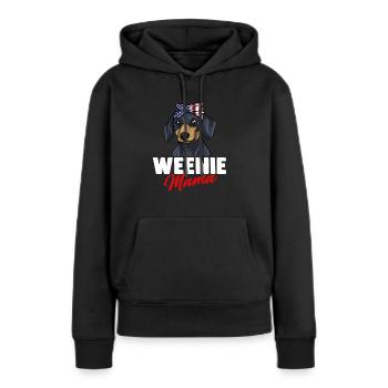 Dachshund Geschenk Dixie Wiener Doxie Dackel - Frauen Premium Bio Hoodie - Schwarz - Vorne - Julia (174cm)