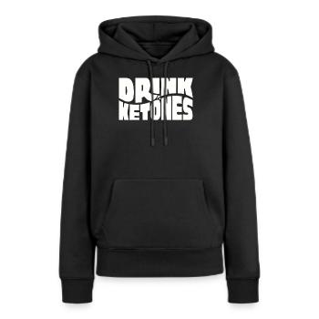 Régime Keto, régime sans glucides, céto - Sweat à capuche Premium bio Femme - noir - Devant - Julia (174cm)