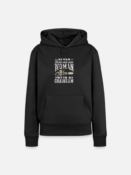 Baumpfleger Baumkletterer Arborist Geschenk - Frauen Premium Bio Hoodie - Schwarz