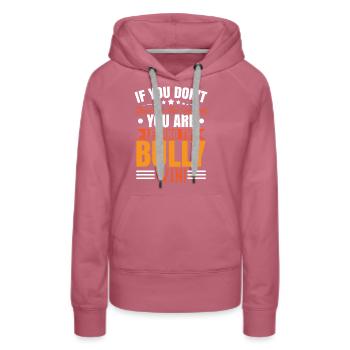 Anti-Mobbing-Freundlichkeit Nationaler Mobber - Frauen Premium Bio Hoodie - Malve - Vorne - Isabella (175cm)