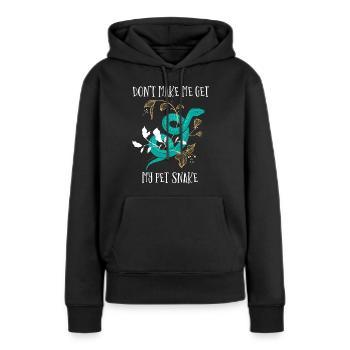Schlange, Reptil - Schlangen - Frauen Premium Bio Hoodie - Schwarz - Vorne - Julia (174cm)