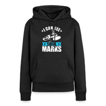 Auto aufbereiter sehe wisch spuren - Frauen Premium Bio Hoodie - Schwarz - Vorne - Julia (174cm)
