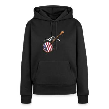 Chemises Banjo Pour Hommes Bluegrass Appalachia Folk - Sweat à capuche Premium bio Femme - noir - Devant - Julia (174cm)