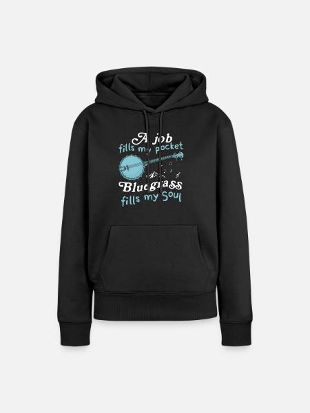 Banjo - Frauen Premium Bio Hoodie - Schwarz